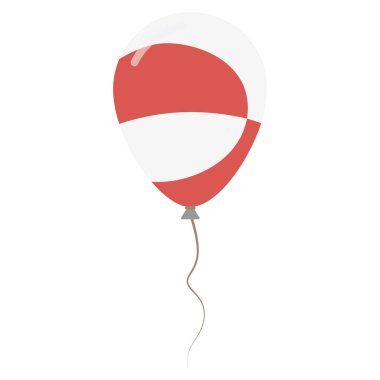 Beyaz arka plan Bağımsızlık günü vatansever posteri izole balon Grönland Ulusal renkler