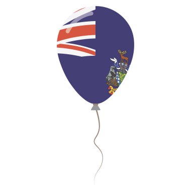 Güney Georgia ve Güney Sandwich Adaları Ulusal renkleri izole balon beyaz arka plan üzerinde