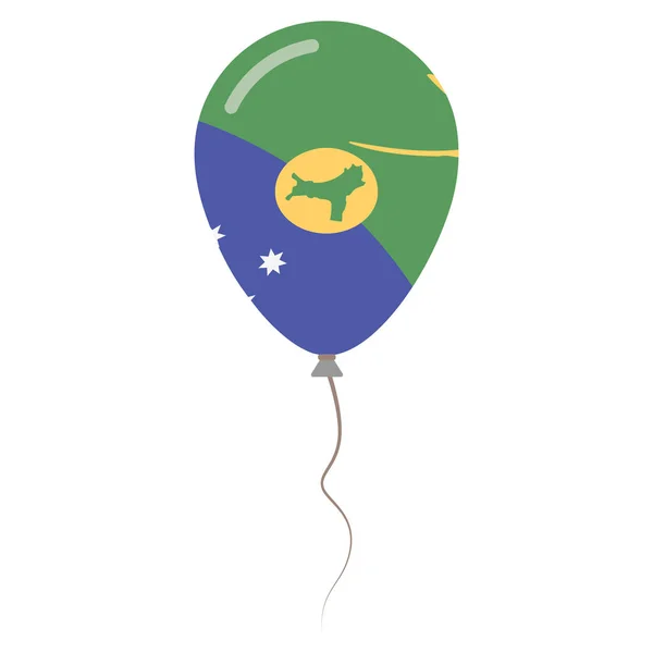 Território de Natal Ilha cores nacionais balão isolado no fundo branco Dia da independência — Vetor de Stock