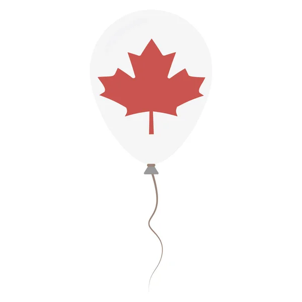 Kanada nationella färger isolerad ballongen på vit bakgrund självständighetsdagen patriotiska affisch platt — Stock vektor
