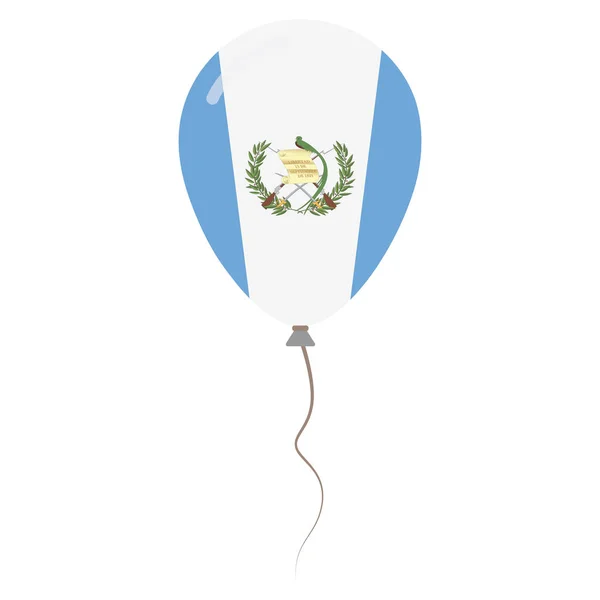 危地马拉共和国国家颜色白色背景独立日上的孤立的气球 — 图库矢量图片