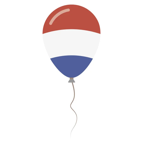 Reino dos Países Baixos cores nacionais balão isolado no fundo branco Dia da independência — Vetor de Stock