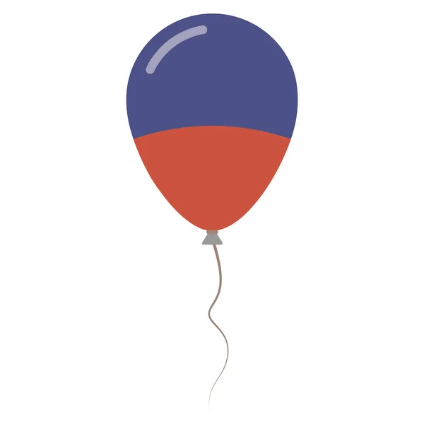 République d'Haïti couleurs nationales ballon isolé sur fond blanc Jour de l'indépendance patriotique — Image vectorielle