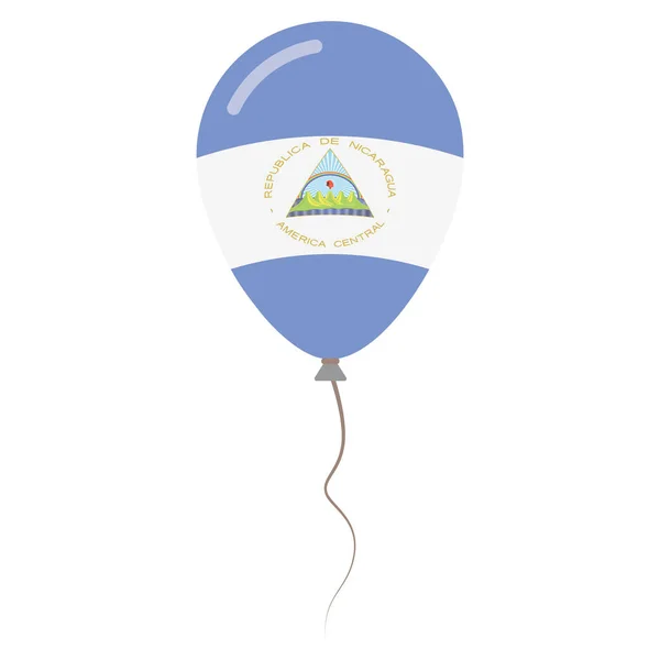 尼加拉瓜共和国国家颜色白色背景独立日上的孤立的气球 — 图库矢量图片