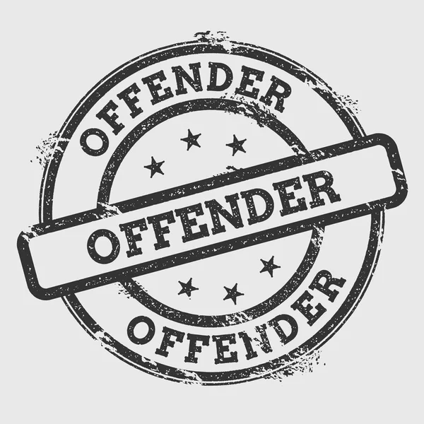 Suçlu damgası izole Grunge beyaz arka plan üzerinde metin mürekkep dokulu yuvarlak mühür ve