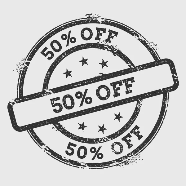 50 lastik damgası kapalı izole Grunge beyaz arka plan üzerinde metin mürekkep dokulu yuvarlak mühür ve