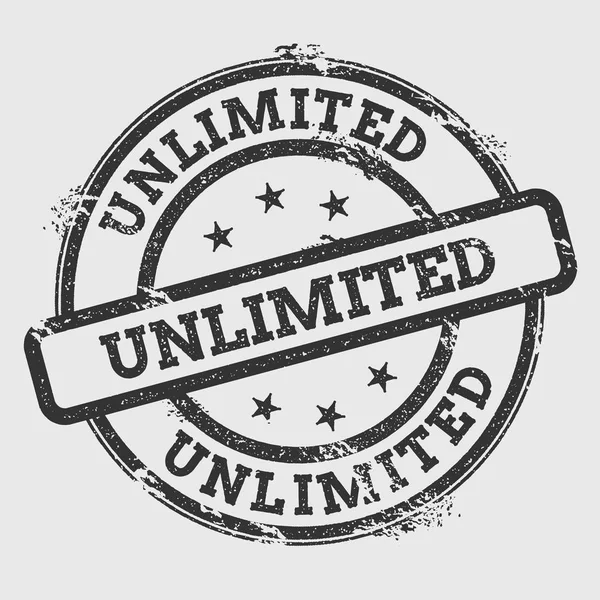 Sınırsız lastik damgası izole Grunge beyaz arka plan üzerinde metin mürekkep dokulu yuvarlak mühür ve