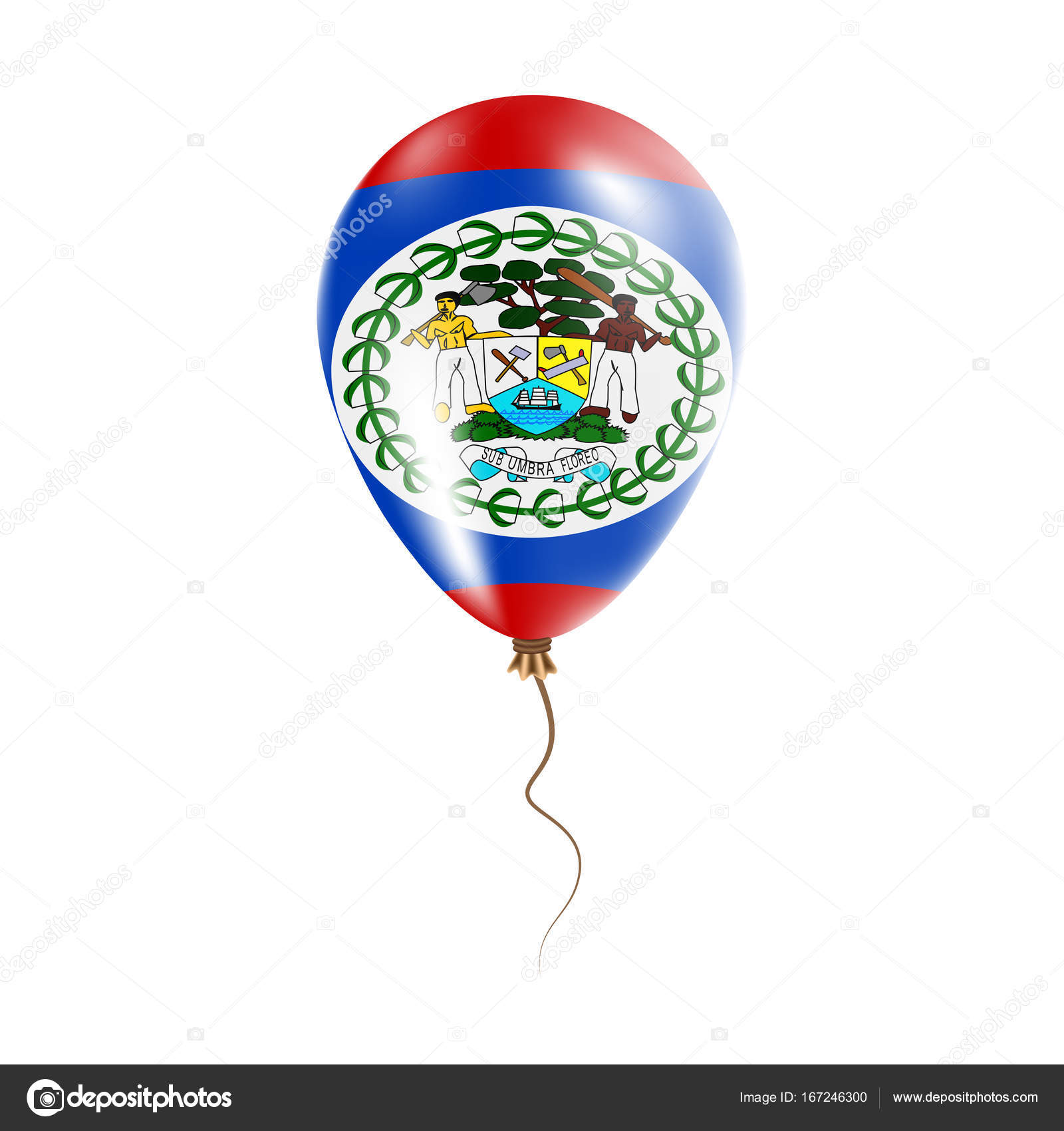 Belize balloon with flag Bright Air Ballon in the Country National