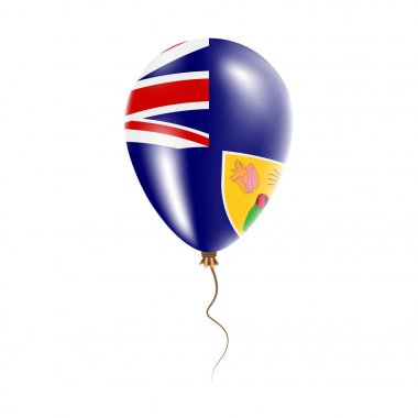 Turks ve Caicos Adaları balon bayrak parlak hava Ballon ülke ulusal renkleri ile