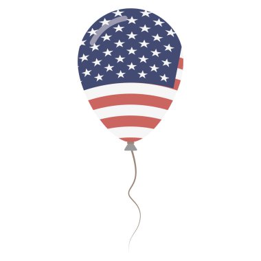 Amerika Birleşik Devletleri Ulusal renkleri izole balon beyaz arka planda Bağımsızlık günü