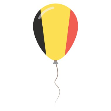 Belçika Ulusal beyaz arka planda Bağımsızlık günü izole balon vatansever renkler