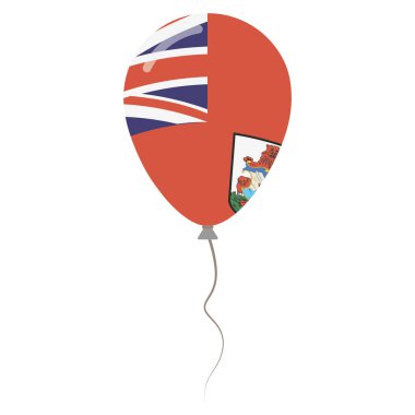 Bermudalar veya Somers Adaları Ulusal renkleri izole balonu beyaz arka planda Bağımsızlık günü