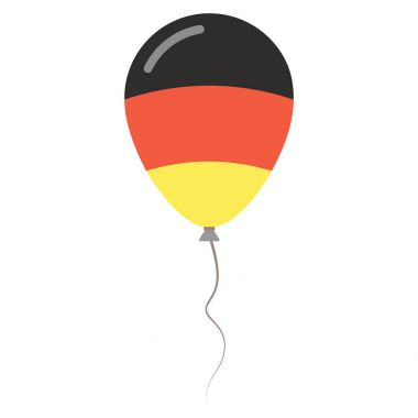 Beyaz arka planda Bağımsızlık günü izole balon Federal Almanya Cumhuriyeti Ulusal renkler