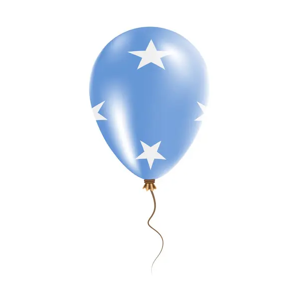 Μικρονησία Ομόσπονδες Πολιτείες της μπαλόνι με σημαία φωτεινό αέρα Ballon με τα εθνικά χρώματα της χώρας — Διανυσματικό Αρχείο