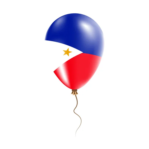 Filipinas globo con bandera Bright Air Ballon en el país Colores nacionales País Bandera Caucho — Vector de stock