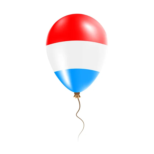 Balão de Luxemburgo com bandeira Balão de ar brilhante no país Cores nacionais Bandeira do país Borracha — Vetor de Stock