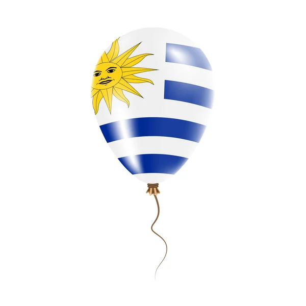 Uruguay ballong med flagga Bright Air Ballon i landet nationella färger land flagga gummi — Stock vektor