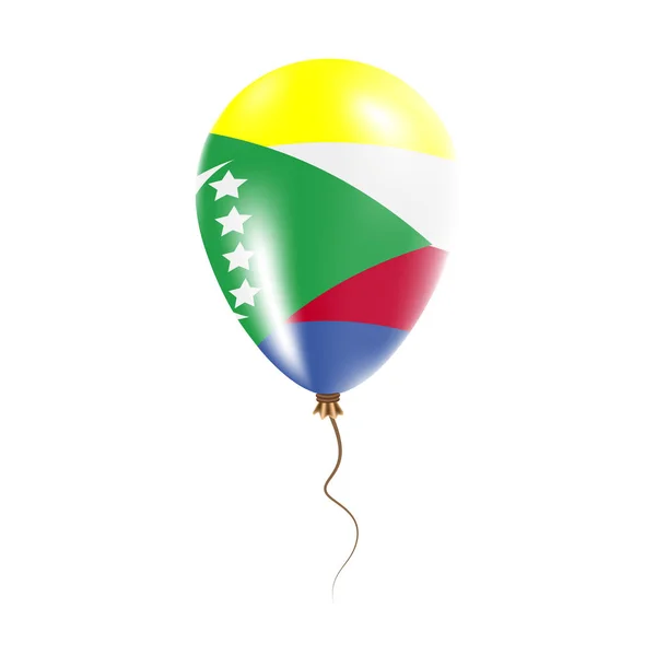 Comoren ballon met vlag Bright Air Ballon in het land nationale kleuren land vlag Rubber — Stockvector