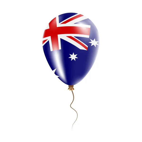Austrália balão com bandeira Balão de ar brilhante no país Cores nacionais País Bandeira Borracha —  Vetores de Stock