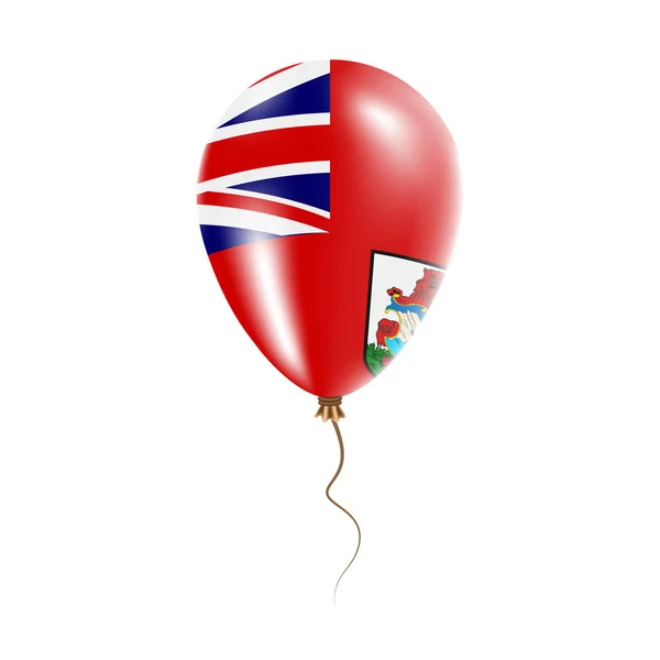 Воздушный шар с флагом Бермудских островов в национальных цветах страны — стоковый вектор