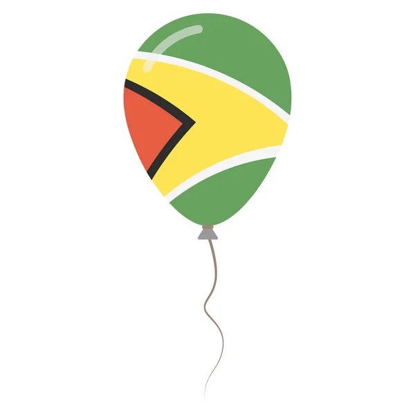 República Cooperativa da Guiana cores nacionais balão isolado sobre fundo branco Independência — Vetor de Stock