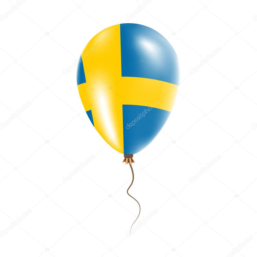 Sweden balloon with flag Bright Air Ballon in the Country National Colors Country Flag Rubber