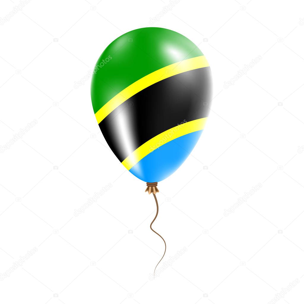 Tanzania United Republic of balloon with flag Bright Air Ballon in the Country National Colors