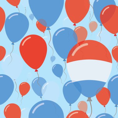 Lüksemburg Milli gün düz Seamless Modeli kutlama balonları Luxembourger renkleri uçan