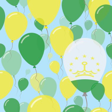 Tacikistan Ulusal gün düz Seamless Modeli kutlama balonları Tacikistan renkleri uçan