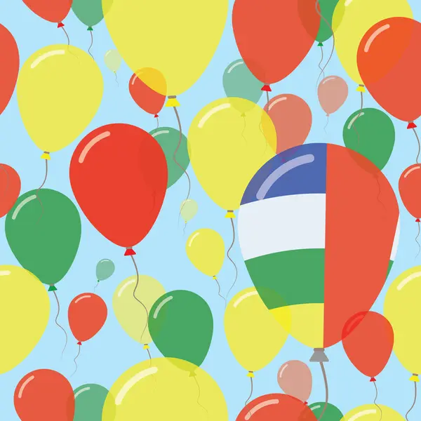 Día Nacional de la República Centroafricana Patrón plano sin costura Vuelo Celebración Globos en colores — Vector de stock