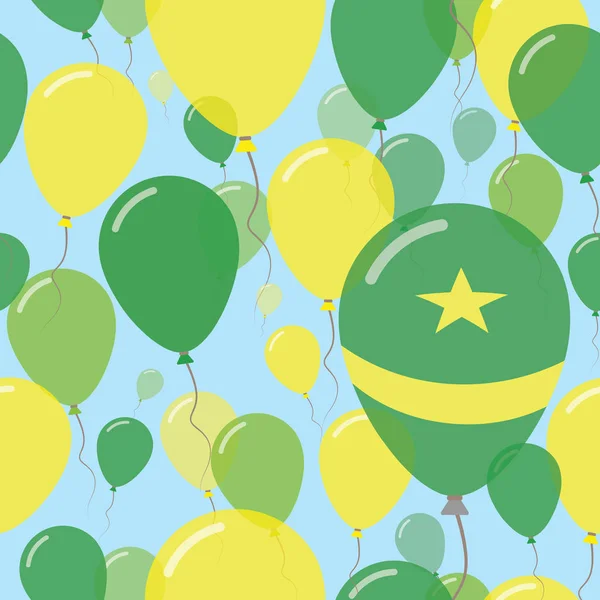 毛里塔尼亚国庆平无缝模式飞行庆典气球在毛里塔尼亚的颜色 — 图库矢量图片