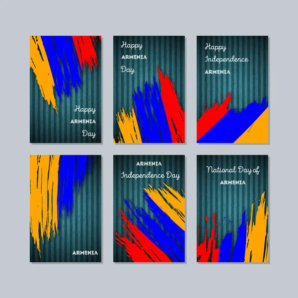 Ermenistan Milli Günü ifade fırça darbesi kara günü ulusal bayrak renklerde için vatansever kartları