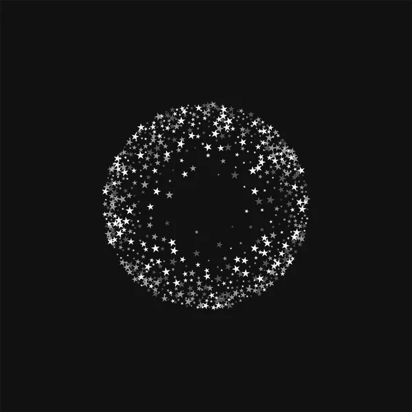 Καταπληκτικό πεφταστέρια μικρό στρογγυλό πλαίσιο με καταπληκτική πεφταστέρια σε μαύρο φόντο αρκετά — Διανυσματικό Αρχείο