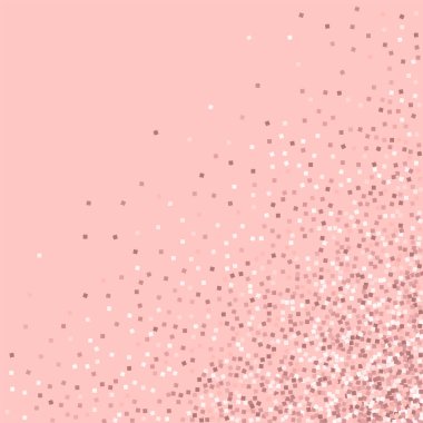 Pembe altın glitter dağınık sağ alt köşesinde üzerinde pembe pembe altın glitter ile çekici arka plan