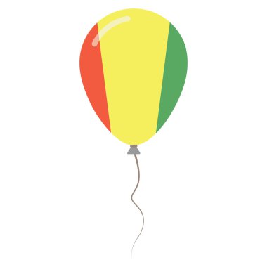 Gine Cumhuriyeti Ulusal beyaz arka planda Bağımsızlık günü izole balon vatansever renkler
