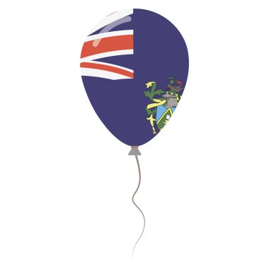 Pitcairn Adaları Ulusal beyaz arka planda Bağımsızlık günü izole balon vatansever renkler