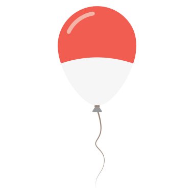 Beyaz arka planda Bağımsızlık günü izole balon Monako Prensliği Ulusal renkler