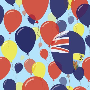 Saint Helena National gün düz Seamless Modeli kutlama balonları Aziz renklerde uçan