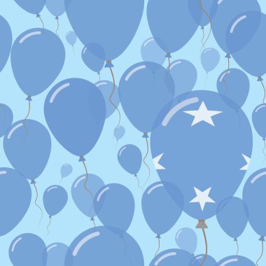 Mikronezya Federal Devletleri Ulusal gün içinde düz Seamless Modeli kutlama uçan balonlar