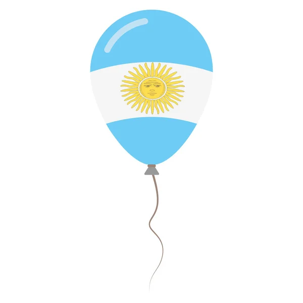 阿根廷共和国国家颜色白色背景独立日上的孤立的气球爱国 — 图库矢量图片