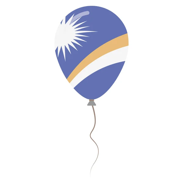 República das Ilhas Marshall cores nacionais balão isolado sobre fundo branco Independência — Vetor de Stock