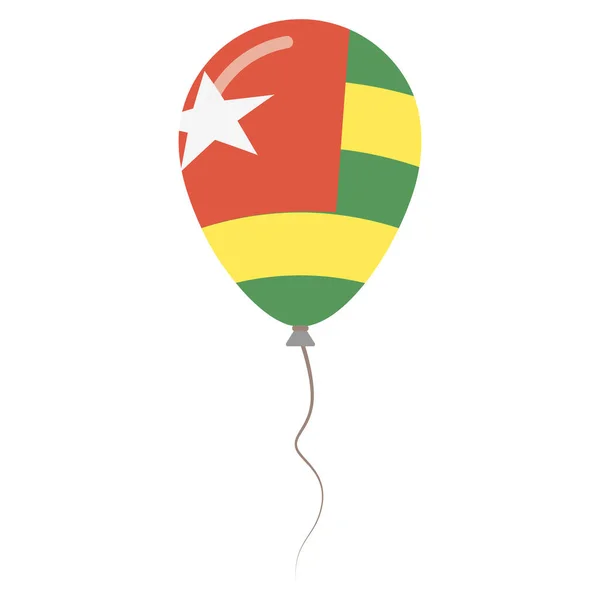 トーゴ共和国国立色白い背景独立記念日の分離のバルーンの愛国心が強い — ストックベクタ