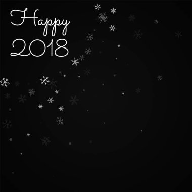 Mutlu 2018 tebrik kartı seyrek kar yağışı arka plan siyah seyrek kar yağışı arka plan beyaz atlı