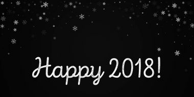 Mutlu 2018 tebrik kartı seyrek kar yağışı arka plan siyah seyrek kar yağışı arka plan memnuniyet