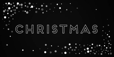 Noel tebrik kartı sabit beyaz noktalar arka plan düşüyor beyaz noktalar siyah