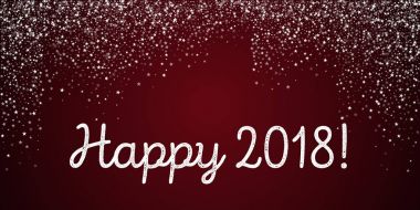 Happy 2018 tebrik kartı Amazing sabit yıldız Amazing sabit yıldız kırmızı zemin üzerine arka plan