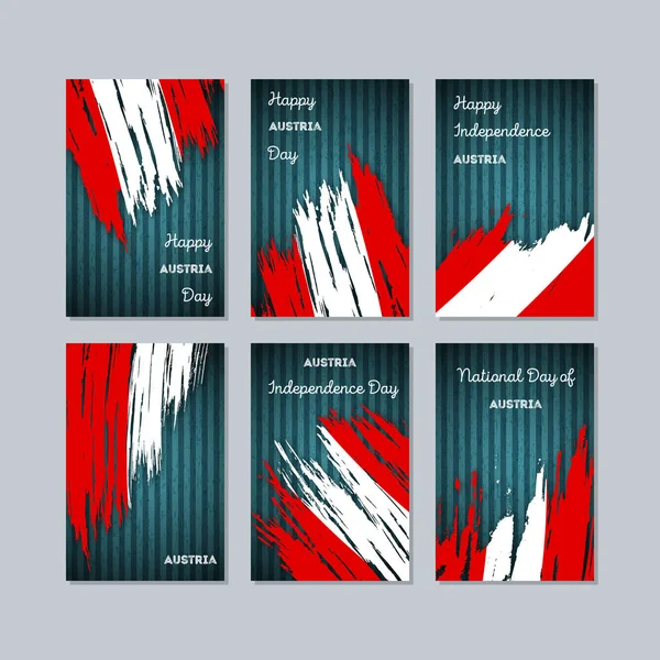 Avusturya Milli Günü ifade fırça darbesi kara günü ulusal bayrak renklerde için vatansever kartları