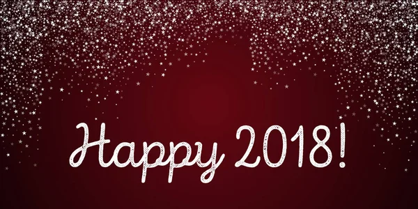 Happy 2018 tebrik kartı Amazing sabit yıldız Amazing sabit yıldız kırmızı zemin üzerine arka plan