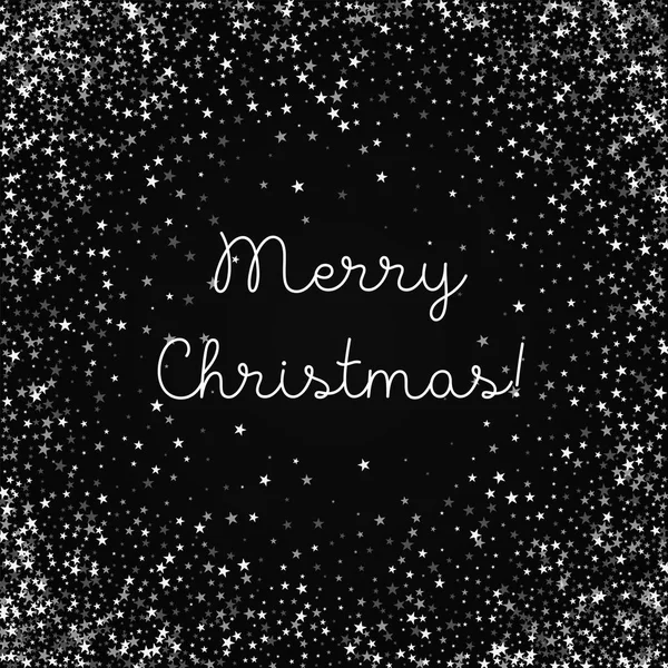 Frohe Weihnachten Grußkarte erstaunliche Sternschnuppen Hintergrund erstaunliche Sternschnuppen auf schwarz — Stockvektor