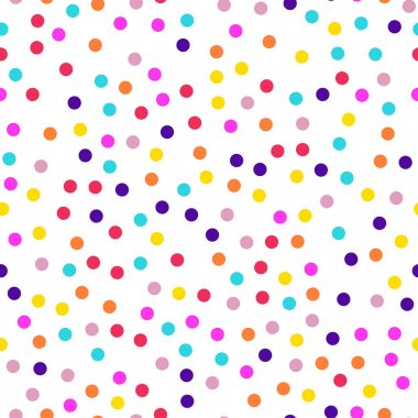 Memphis stili puantiyeli Dikişsiz desen beyaz arka plan beyaz atlı modern memphis polka noktaları üzerinde